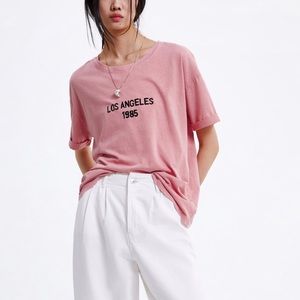 Zara T-Shirt With Text